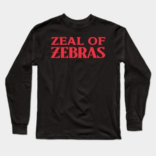 Zeal of Zebras Animal Collective Nouns Long Sleeve T-Shirt